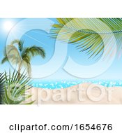 Poster, Art Print Of 3d Tropical Beach Backdrop