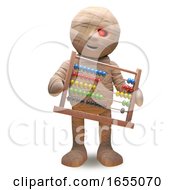 Undead Egyptian Mummy With Abacus 3d Illustration