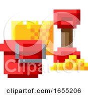 Bucket Spade Sandcastle Pixel 8 Bit Game Art Icon