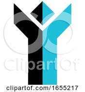 Poster, Art Print Of Abstract Blue And Black Cheering Person Icon