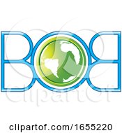 Poster, Art Print Of Letter B And Globe Logo