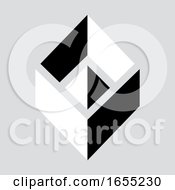 Poster, Art Print Of Grayscale Cubic Icon