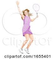 Poster, Art Print Of Woman Playing Tennis
