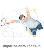 Poster, Art Print Of Man Playing Tennis