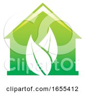 Poster, Art Print Of Green Home With Leaves