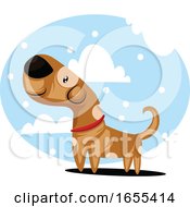 Poster, Art Print Of Chinese New Year Dog And Snow
