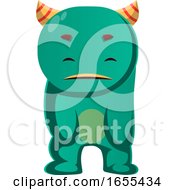 Poster, Art Print Of Green Monster Didnt Get What He Wanted Vector Illustration