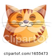 Poster, Art Print Of Happy Orange Cat Vector Illustration