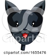 Cartoon Black Cat Vector Illustration