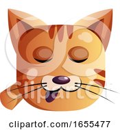 Poster, Art Print Of Sleepy Orange Cat Vector Illustration