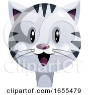 Poster, Art Print Of Simple Cartoon Cat Vector Illustration