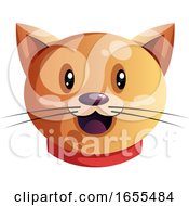 Poster, Art Print Of Smiling Cartoon Orange Cat Vector Illustration
