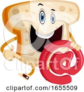 A Toast Illustration With Contact Symbol Vector