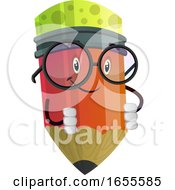 Cute Little Red Pencil Illustration Vector