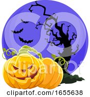 Poster, Art Print Of Vector Of Scary Halloween Background