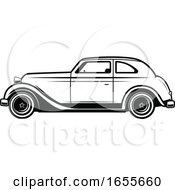 Black And White Vintage Car