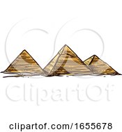Poster, Art Print Of Sketched Egyptian Pyramids