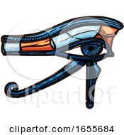 Sketched Egyptian Eye Of Horus