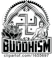 Black And White Buddhist Design