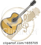Poster, Art Print Of Guitar And Music Note