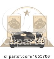 Poster, Art Print Of Record Player And Speakers