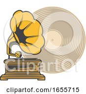 Poster, Art Print Of Gramophone And Record