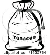 Black And White Tobacco Sack