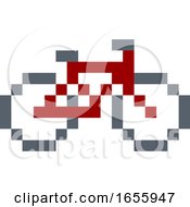 Bike Or Bicycle Pixel 8 Bit Video Game Art Icon