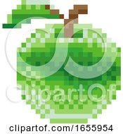 Apple Pixel Art 8 Bit Video Game Fruit Icon