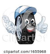 Poster, Art Print Of Tyre Cartoon Car Mechanic Service Mascot