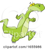 Cartoon Dinosaur Running by Johnny Sajem