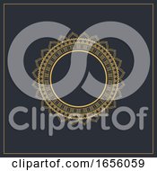 Poster, Art Print Of Decorative Background With Circular Elegant Frame