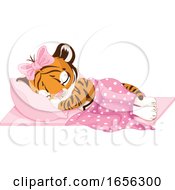 Poster, Art Print Of Cute Female Baby Tiger Sleeping