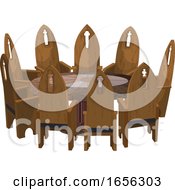 Poster, Art Print Of Medieval Table And Chairs