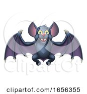Poster, Art Print Of Cute Halloween Vampire Bat Animal Cartoon