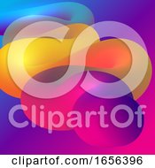 Poster, Art Print Of Abstract Design Background With 3d Style Flowing Shape