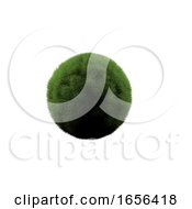 Poster, Art Print Of 3d Grass Globe On A White Background