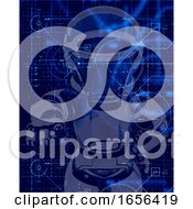 Poster, Art Print Of 3d Technology Background With Robot Design