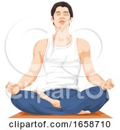 Poster, Art Print Of Man Doing Yoga