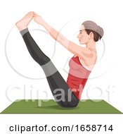 Poster, Art Print Of Woman Doing Yoga