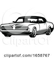Poster, Art Print Of Black And White Muscle Car