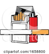 Poster, Art Print Of Cigarettes And Lighter