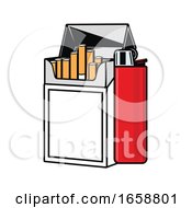 Cigarettes And Lighter by Vector Tradition SM