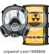 Poster, Art Print Of Biohazard Barrel And Mask