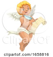 Poster, Art Print Of Cupid Writing A Love Letter