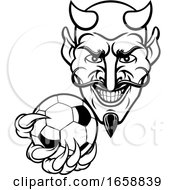 Poster, Art Print Of Devil Soccer Football Mascot