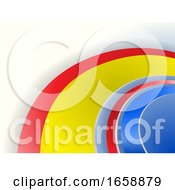 Poster, Art Print Of Abstract Multi Color Curved On White Background