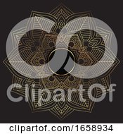 Elegant Background With A Gold And Black Mandala Design