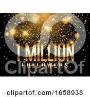 Poster, Art Print Of One Million Followers Confetti Celebration Background