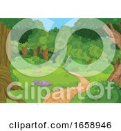 Poster, Art Print Of Nature Background Of A Path Through A Forest